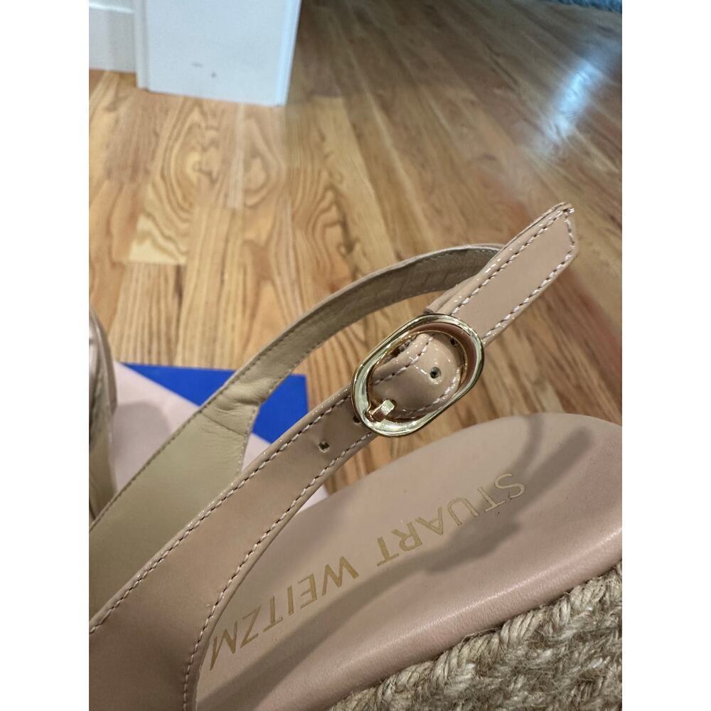 Stuart Weitzman Island Peeptoe Platform Espadrille Size 11 - Picture 6 of 12